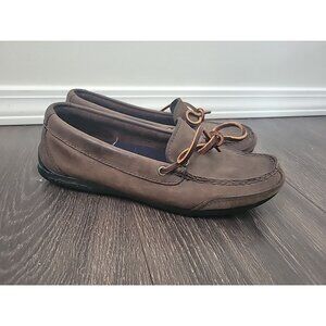 Vtg Polo Sport Ralph Lauren Leather Loafers Size 7 B Preppy Minimalist Women's